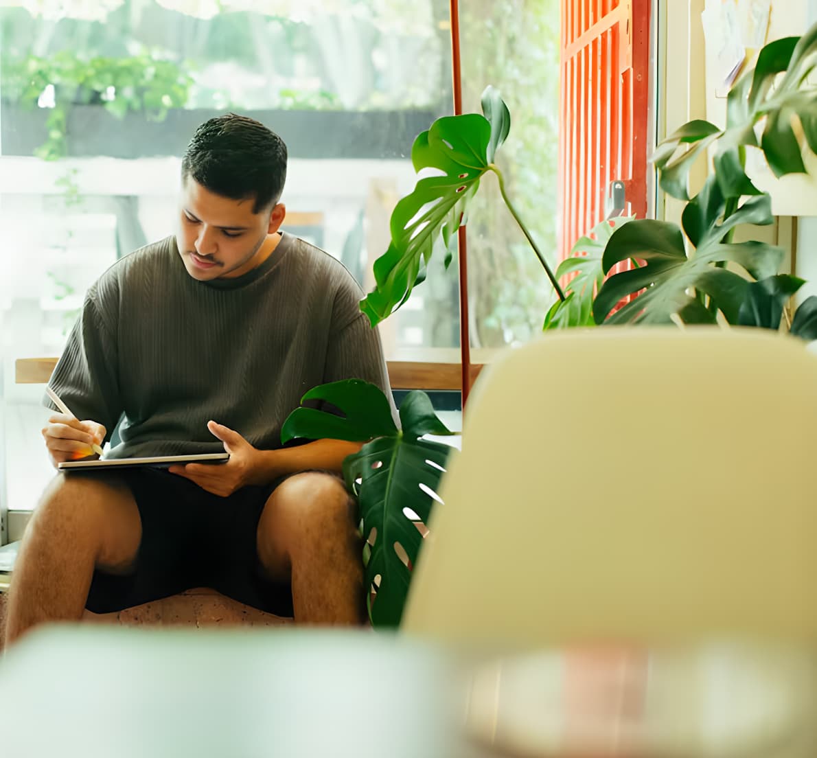 Working from a Lisbon coworking space