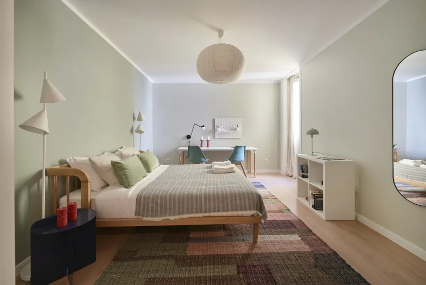 Bedroom in an AMS Coliving house in Lisbon