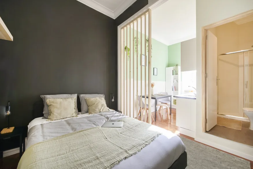 Bedroom in an AMS Coliving house in Lisbon