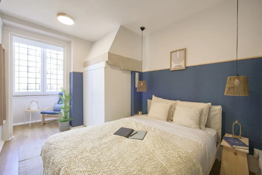 Bedroom in an AMS Coliving house in Lisbon